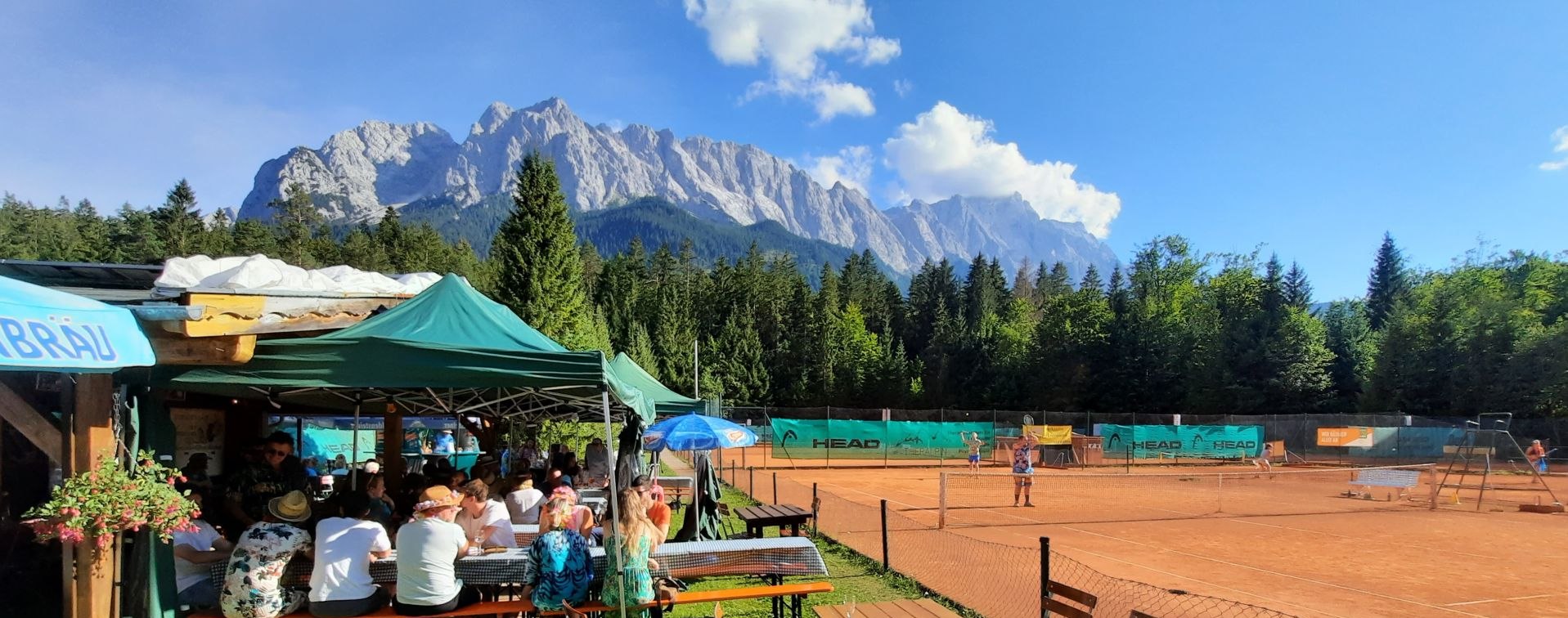 Tennisplatz in Grainau mit Zugspitzblick, © SCEG - Klaus Kiesel