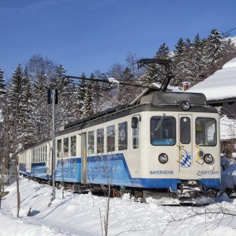 Zugspitzzahnradbahn im Winter, © Tourist-Information Grainau - Foto Bäck