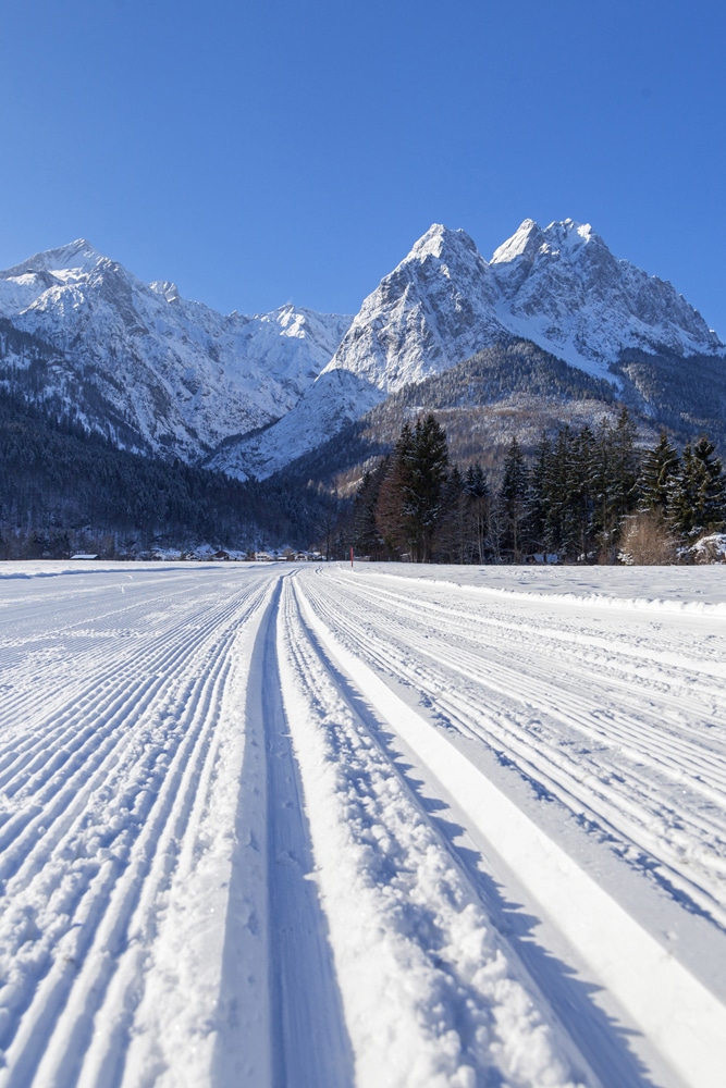 Langlaufspur in Grainau