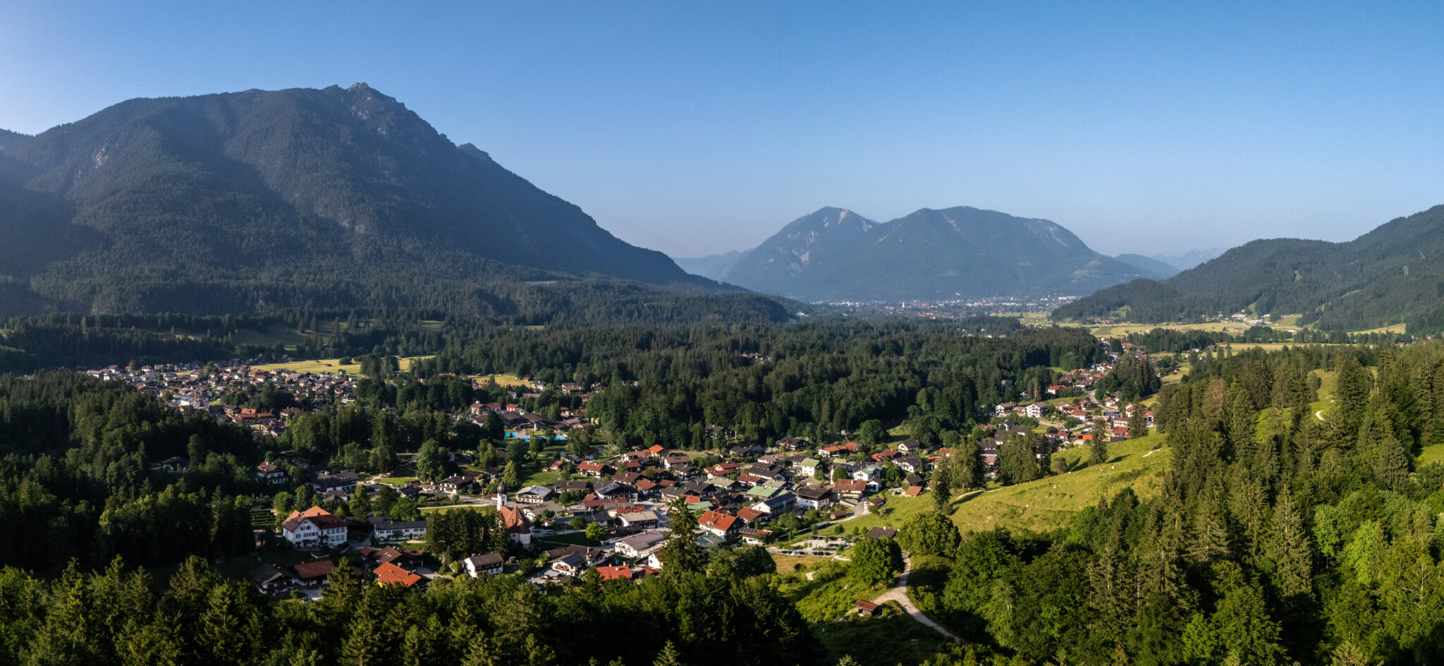 Dorfansicht von oben Richtung Kramer