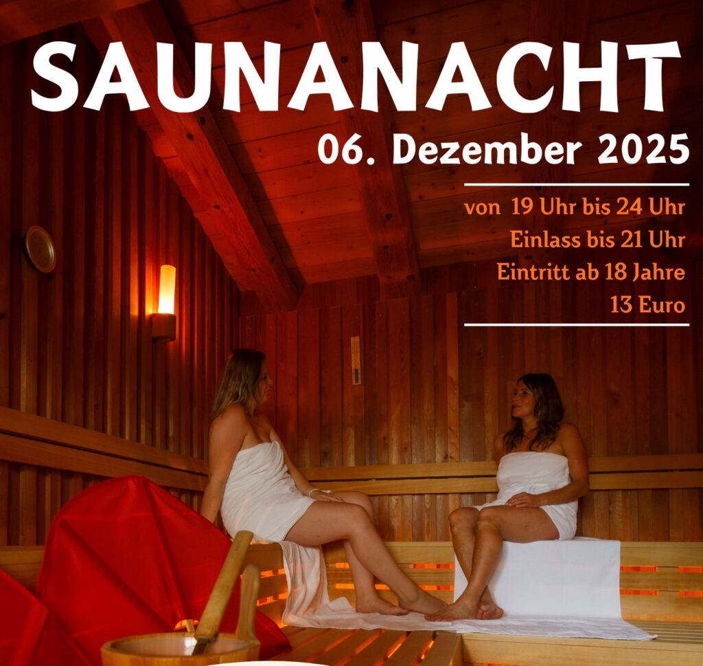 Saunachtplakat im Zugspitzbad Grainau