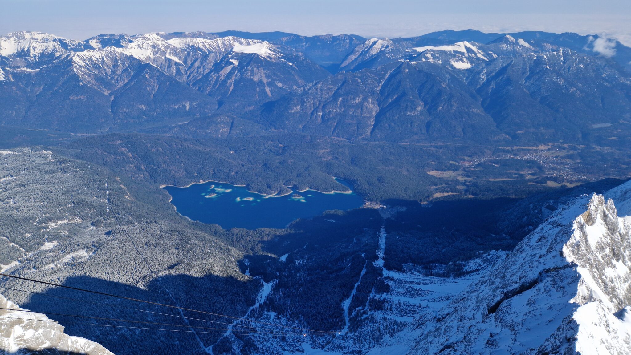 Eibsee von Zugspitzblick im Frühjahr