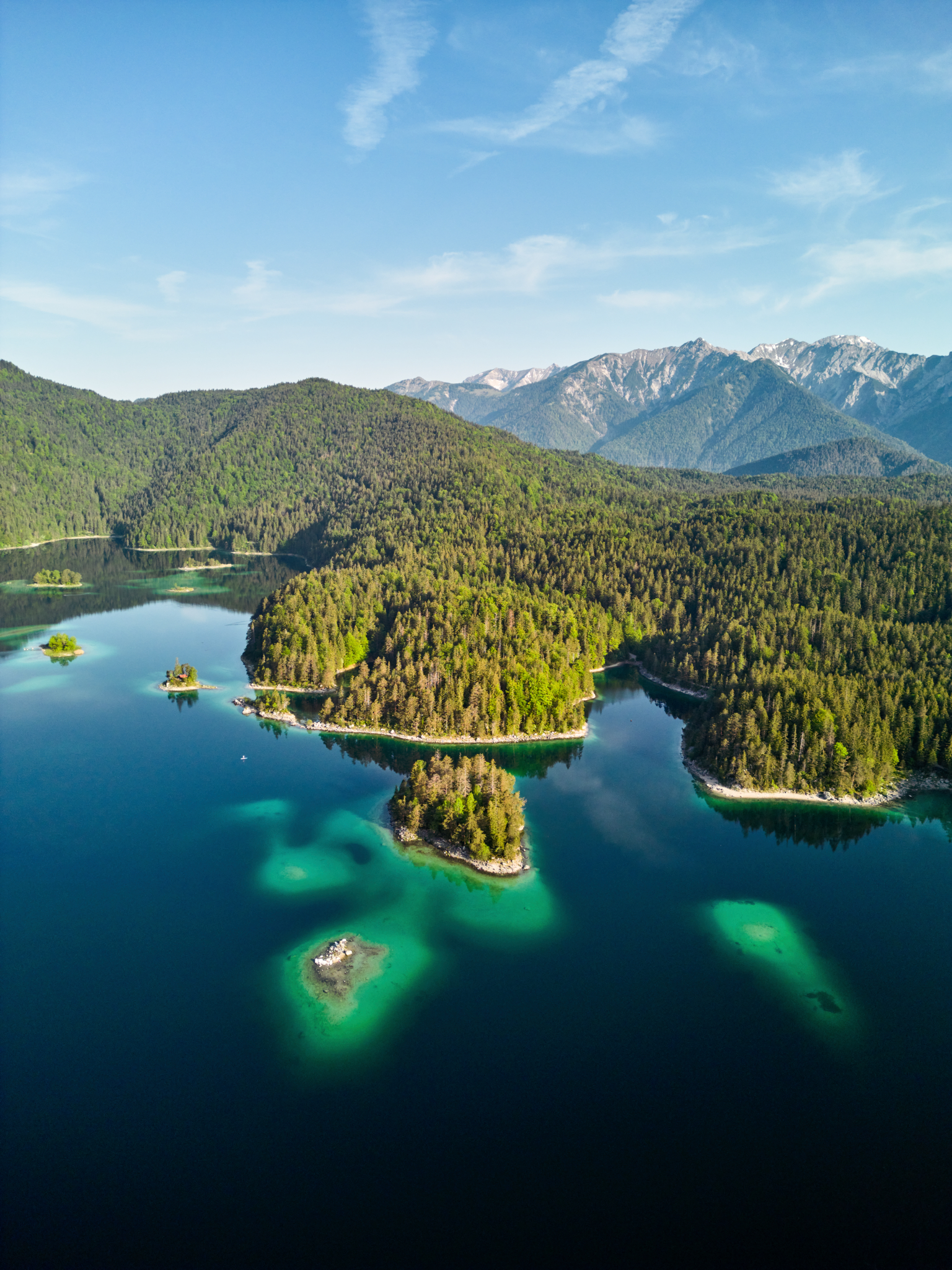 Eibsee im Sommer von Oben