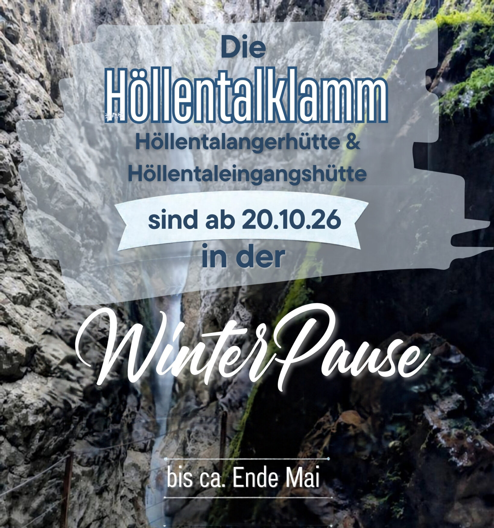Winterpause der Höllentalklamm